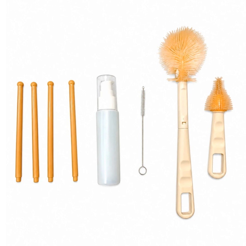 برس شیشه شوی مدل BRUSH SET طرح خرسی مجموعه 7 عددی