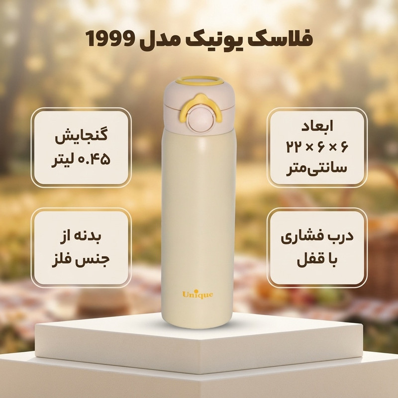 فلاسک یونیک مدل 1999 گنجایش 0.45 لیتر