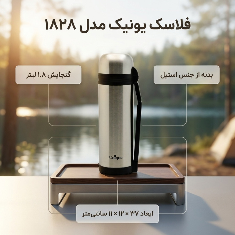 فلاسک یونیک مدل 1828 گنجایش 1.8 لیتر