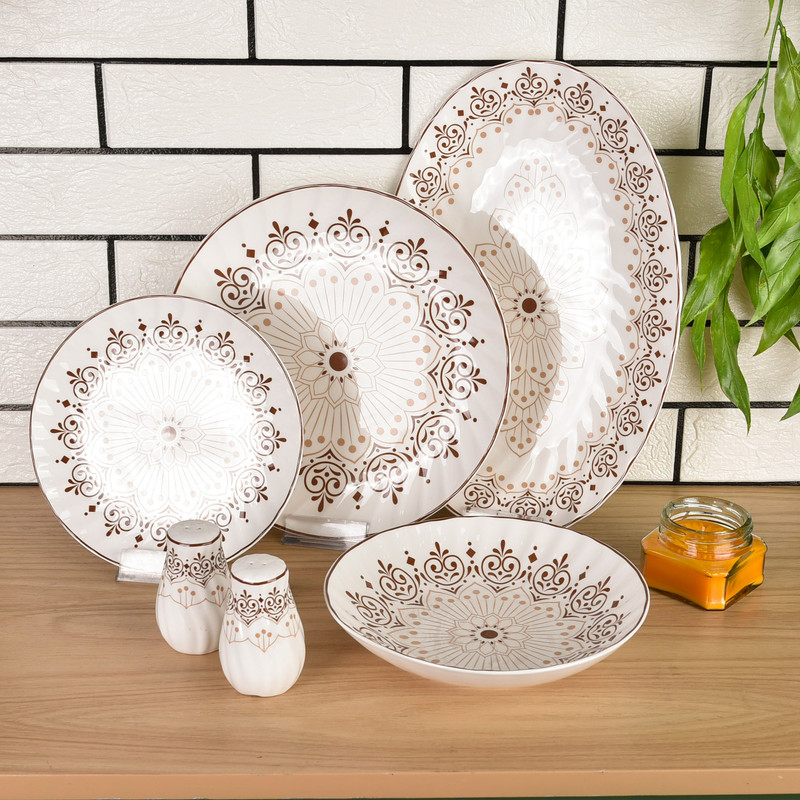 سرویس غذاخوری چینی 28 پارچه 6 نفره بی.وی.کی مدل آیلین کد 475628