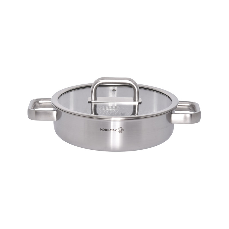 سرویس قابلمه و تابه استیل 8 پارچه کرکماز مدل SILVERA کد 2788