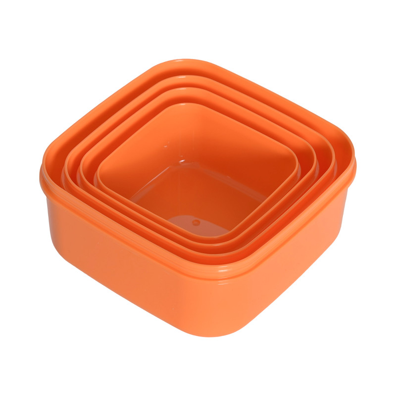 ظرف نگهدارنده با بدنه پلاستیکی لیمون کد 2357 مناسب برای قرار دادن در یخچال ، فریزر، مایکروویو مجموعه 4 عددی
