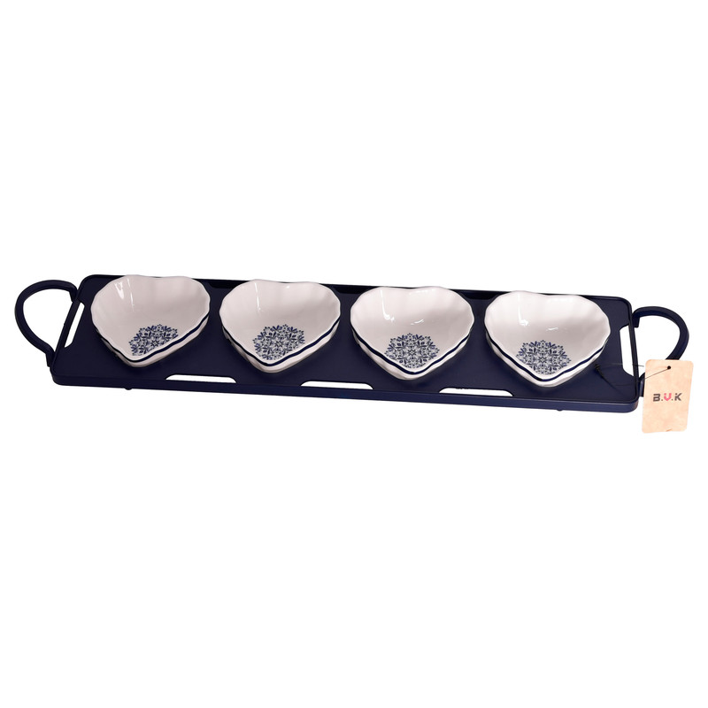 اردوخوری بی وی کی طرح آترین کد 475534، مجموعه 4 عددی، مناسب سرو و پذیرایی، قابل شستشو در ماشین ظرفشویی