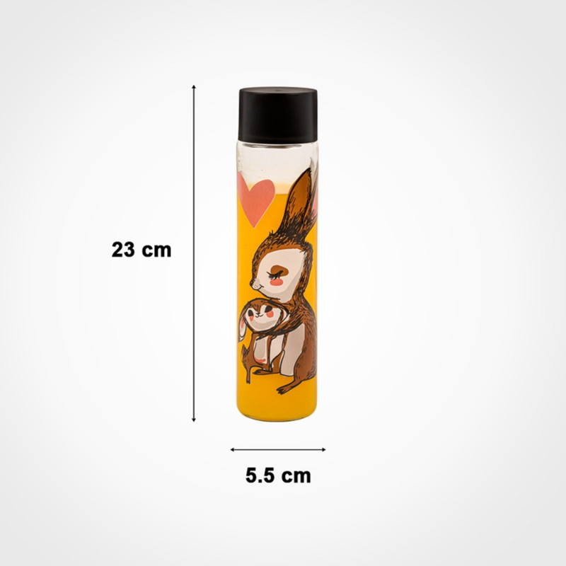 بطری آب لیمون مدل استوانه طرح خرگوش کد 1726 گنجایش 3.9 لیتر
