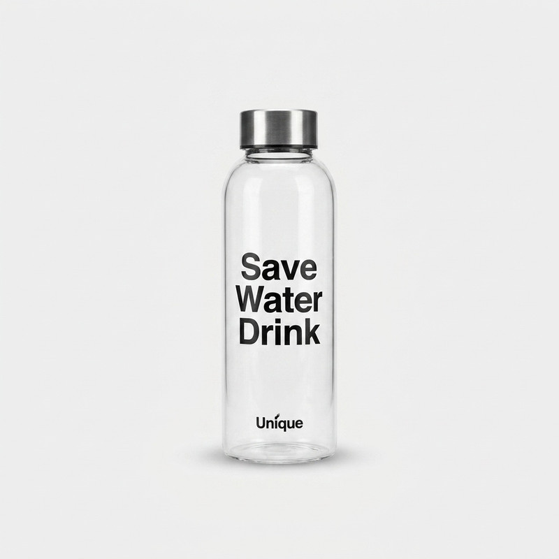 بطری آب یونیک طرح save water 2 کد 3052