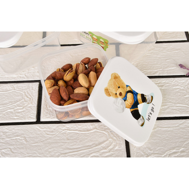 ظرف نگهدارنده با بدنه پلاستیکی لیمون کد2231 طرح CHAMPION مناسب برای قراردادن در مایکروویو ، یخچال ، فریزر مجموعه 4 عددی