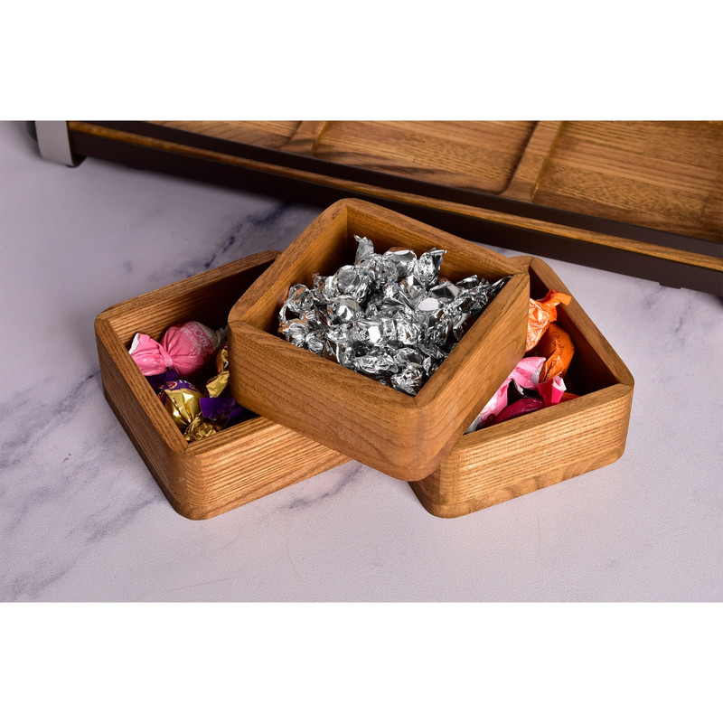 اردوخوری بی.وی.کی مدل مجستیک کد HS452203 مجموعه سه عددی به همراه استند