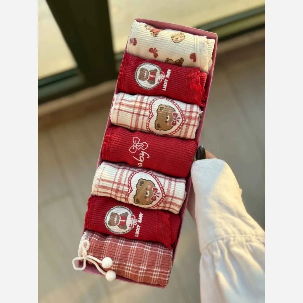 شورت زنانه عروسکی فانتزی کبریتی نخی طرح تدی سایز بزرگ 3XL