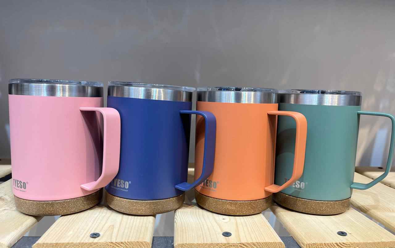 ماگ زیره چوبی و داخل استیل تایسو 530 میل رنگبندی جور