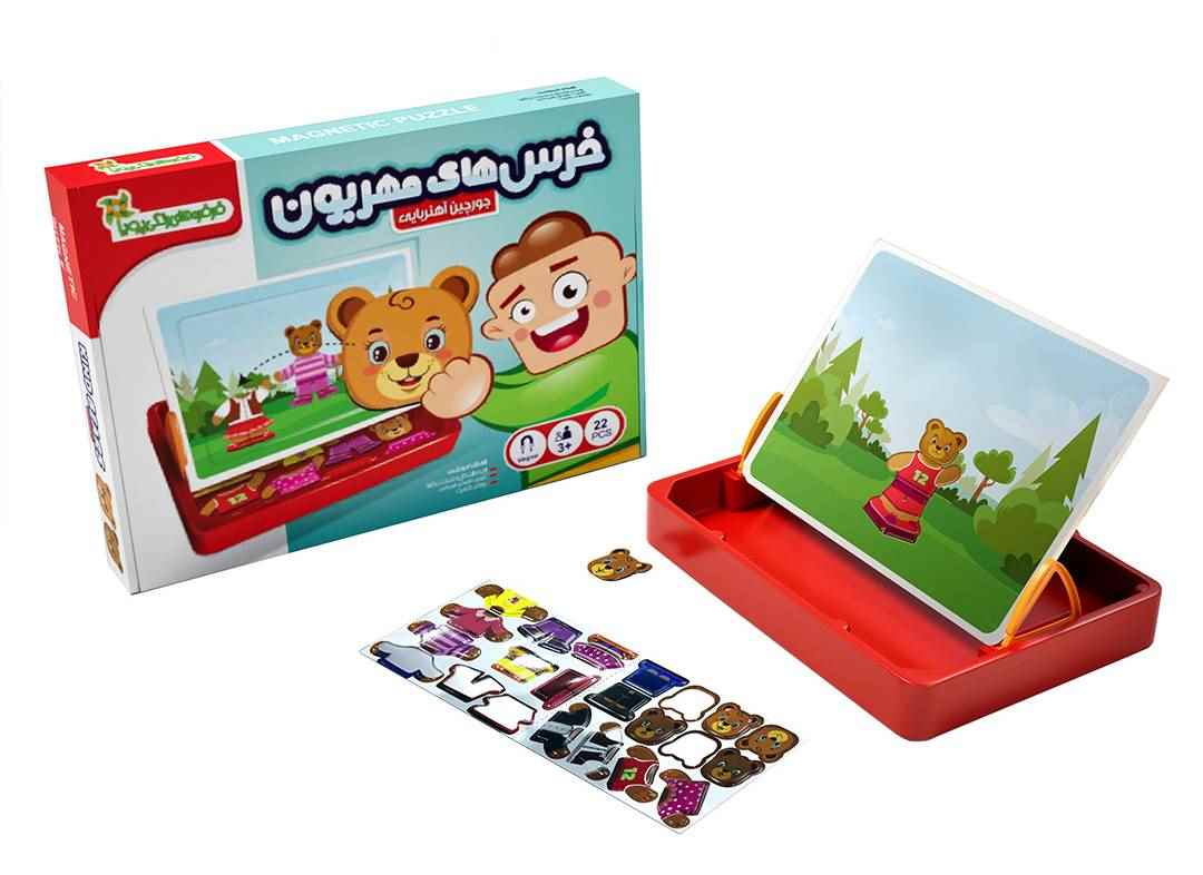 جورچین آهنربایی خرس های مهربان فرفره های رنگی