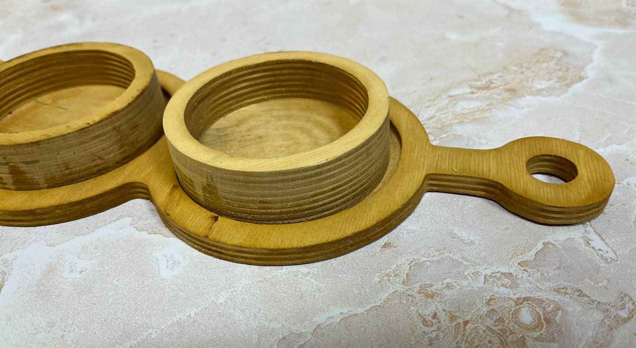 اردوخوری چوبی 3 تیکه دایره