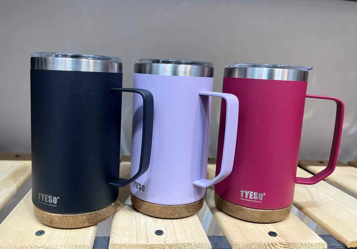 ماگ زیره چوبی و داخل استیل تایسو 710 میل رنگبندی جور