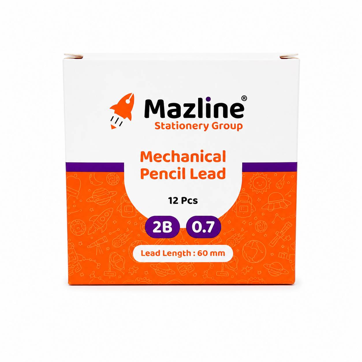 مغز مداد نوکی 0.7 2B (20 مغزی نوک اتود-60 میلیمتری)