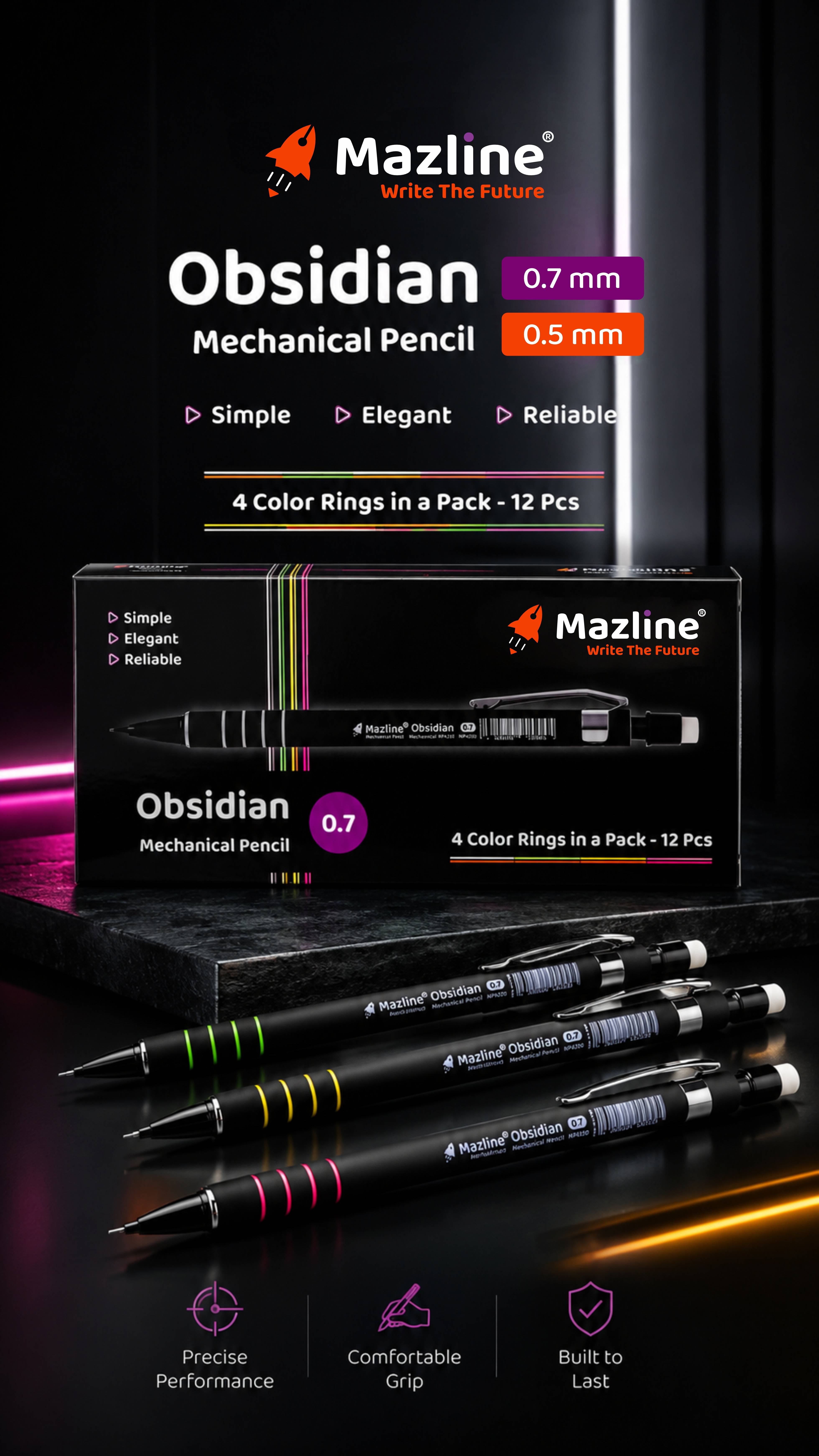 مداد نوکی کربنی رابرایز 0.5 میلیمتری