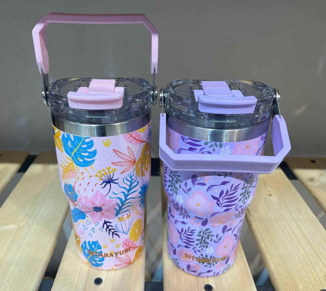 سیتارا یوری سطلی 600 میل طرح گلدار رنگ بندی جور