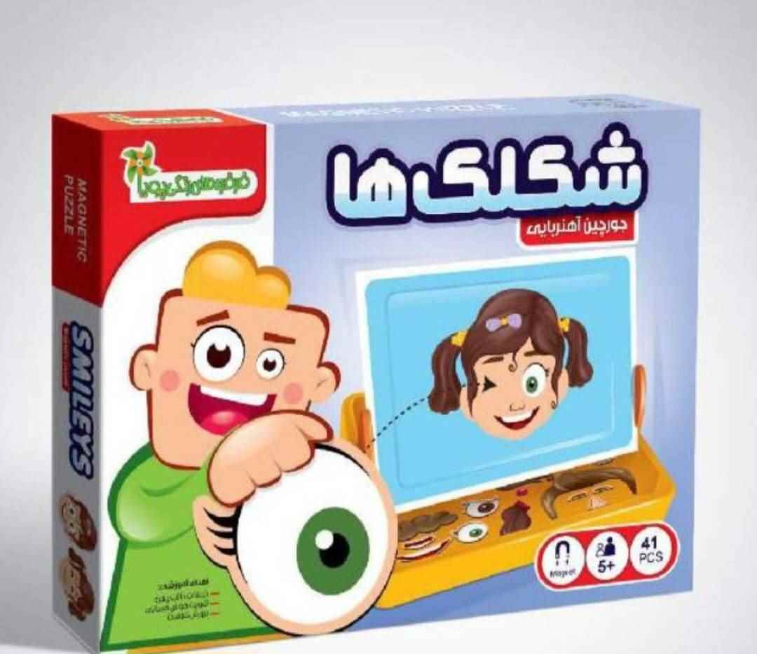  جورچین آهنربایی شکلک ها فرفره های رنگی