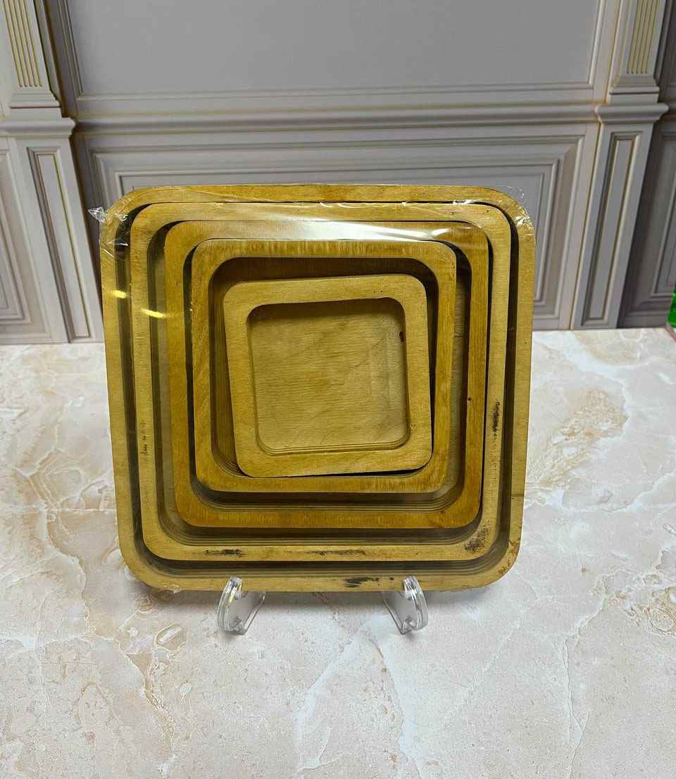 سینی چوبی 5 تیکه مربعی