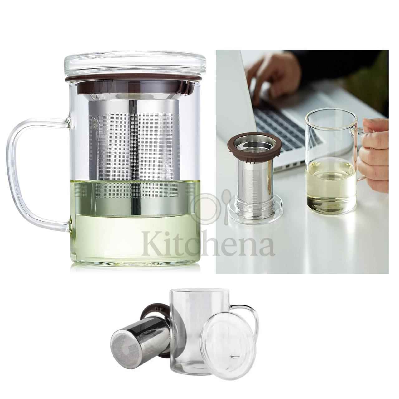 لیوان دمنوش فیلتر استیل