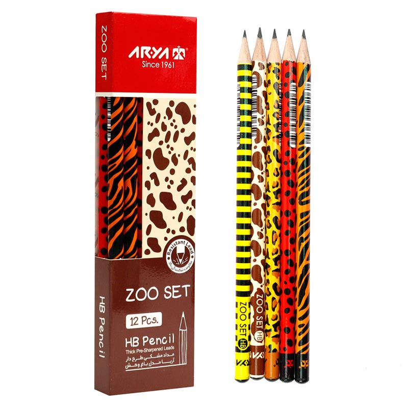 مداد مشکی طرح دار آریا Arya 3045