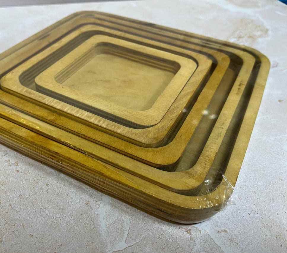 سینی چوبی 5 تیکه مربعی