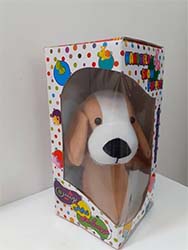 عروسک نمایشی دستی سگ جعبه ای