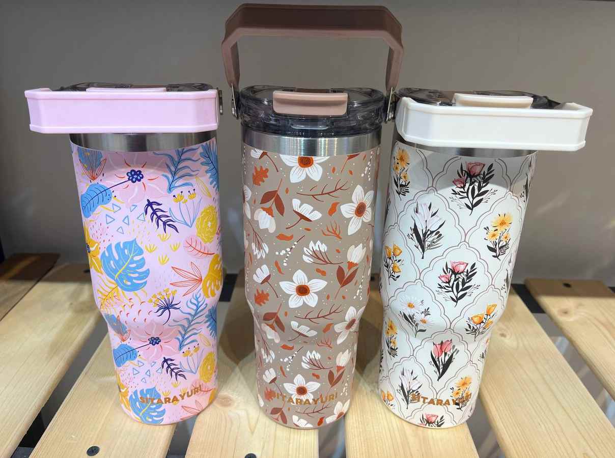 سیتارا یوری سطلی 900 میل طرح گلدار رنگ بندی جور