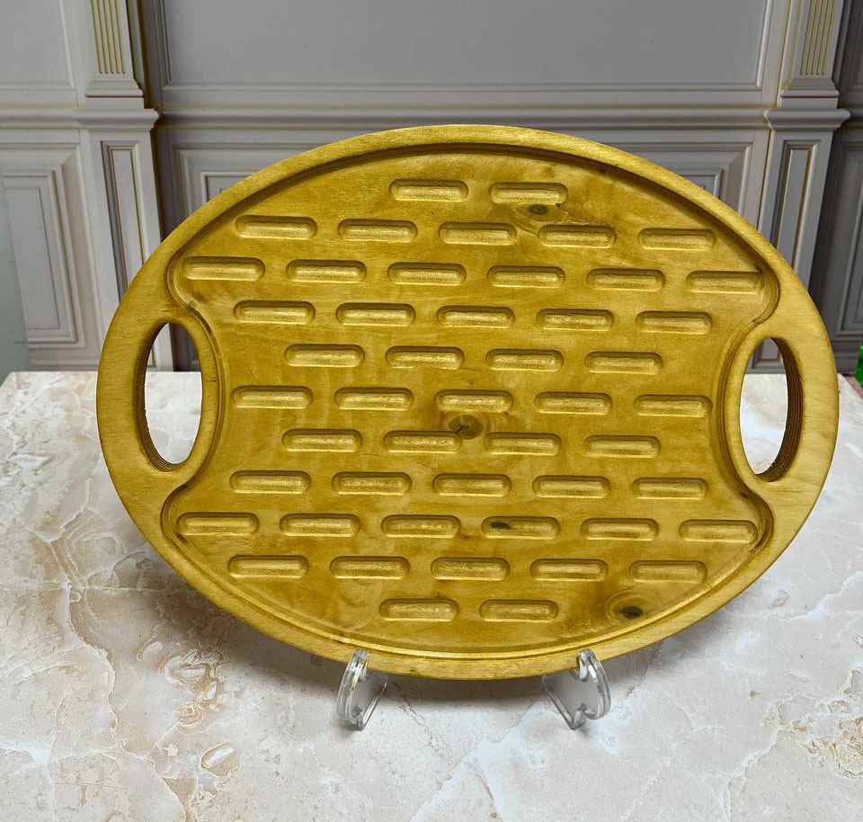 سینی چوبی مدل بیضی