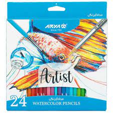 مداد آبرنگی 24 رنگ مقوایی