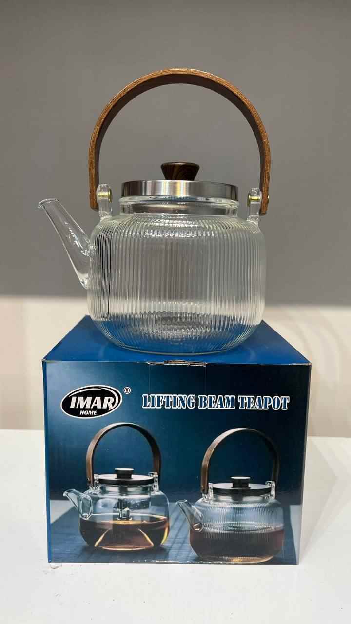 قوری طرح طره دسته چوبی