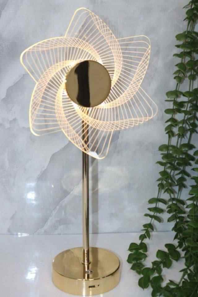 آباژور شارژی طلایی مدل ستاره ای