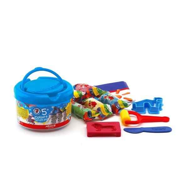 خمیر 5 رنگ سطلی مدل1062 آریا (تک عددی)