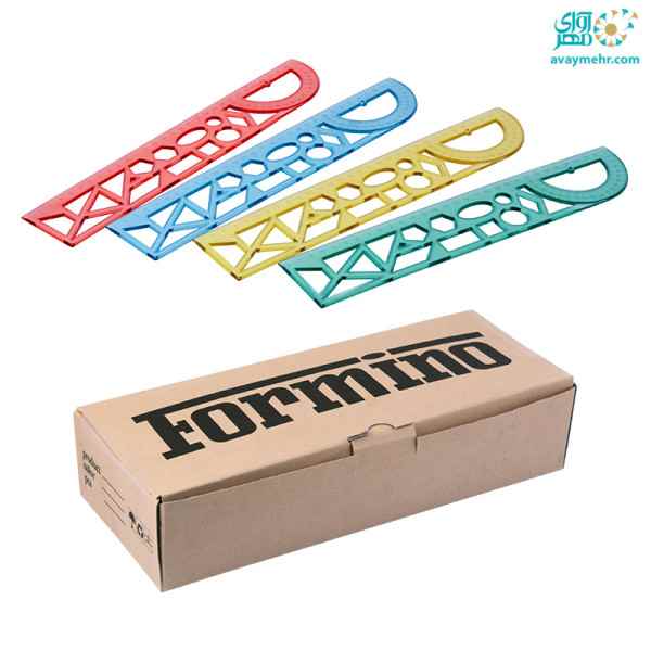 خط کش 30 سانت نقاله دار ژله ای فرمی نو (60 عددی) 