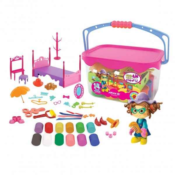 خمیر 14 رنگ سطلی کیا کوچولو مدل1026 آریا 