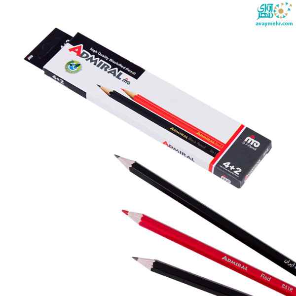 مداد 2+4 جعبه مقوایی ادمیرال (12 جعبه‏ای)
