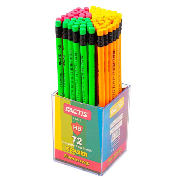 مداد مشکی فلورسنت پاک کن دار 1415 فکتیس  (72 عددی)