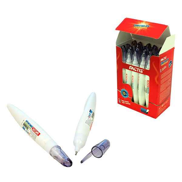 لاک غلط گیر قلمی12 میل بدنه سفیدکد 283 فکتیس (بسته 24 عددی)