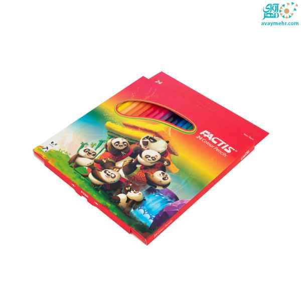 مداد 24 رنگ مقوایی  فکتیس (12 جعبه ای)