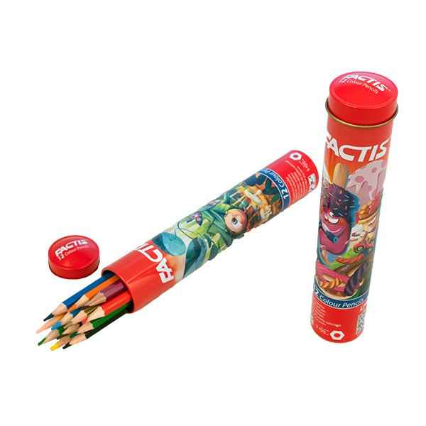 مداد 12 رنگ استوانه ای  فکتیس (12 جعبه‏ای)