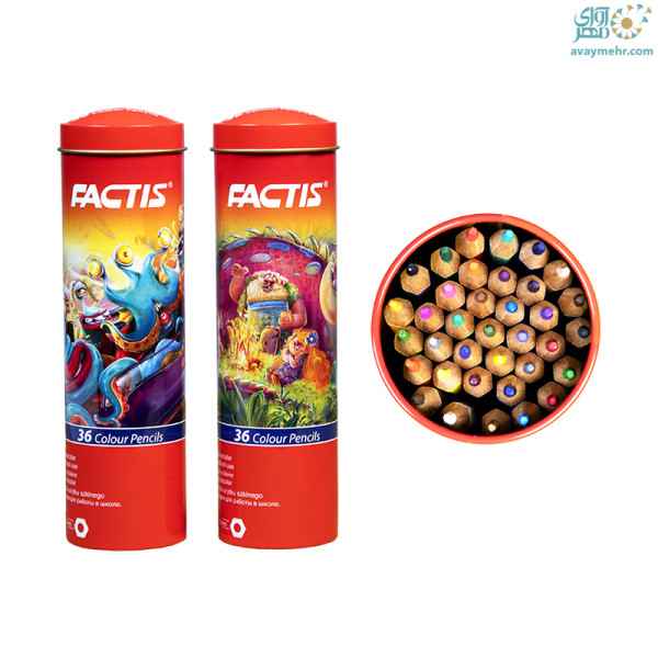 مداد 36 رنگ استوانه ای فکتیس  (8 جعبه)