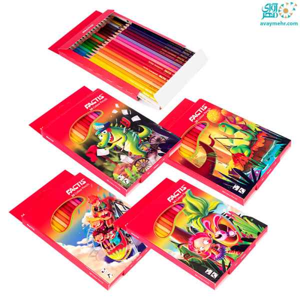مداد 36 رنگ مقوایی  فکتیس (8 جعبه ای)