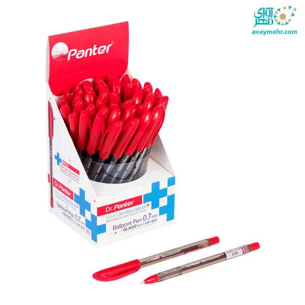 خودکار قرمز نوک 0.7 کریستال نانو آنتی باکتریال  DP105 پنتر 