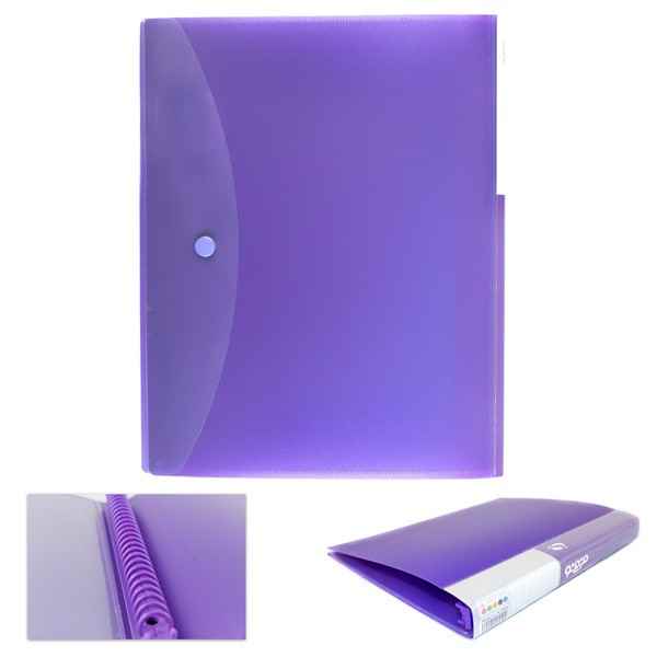 کلاسور 100 برگ 26 حلقه طلقی قفل پلاستیک  پرگه (یک جلد)