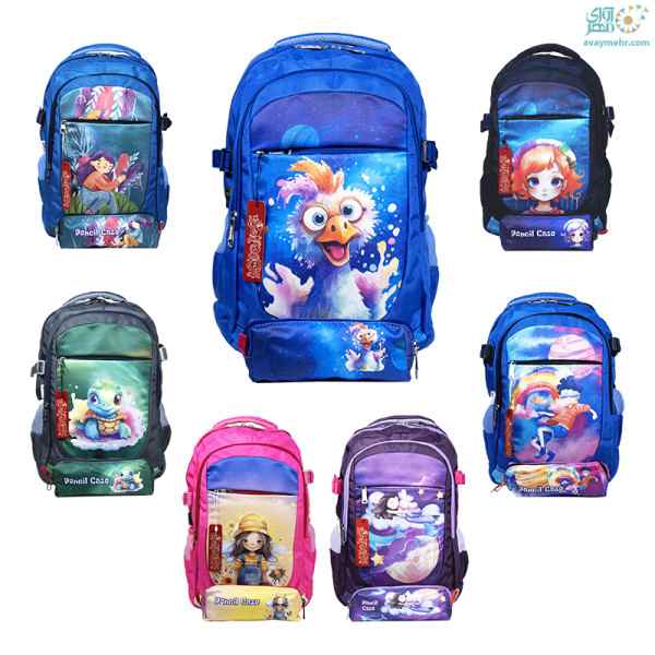 کوله پشتی کودکانه جامدادی دار(255) انار (تک عددی)