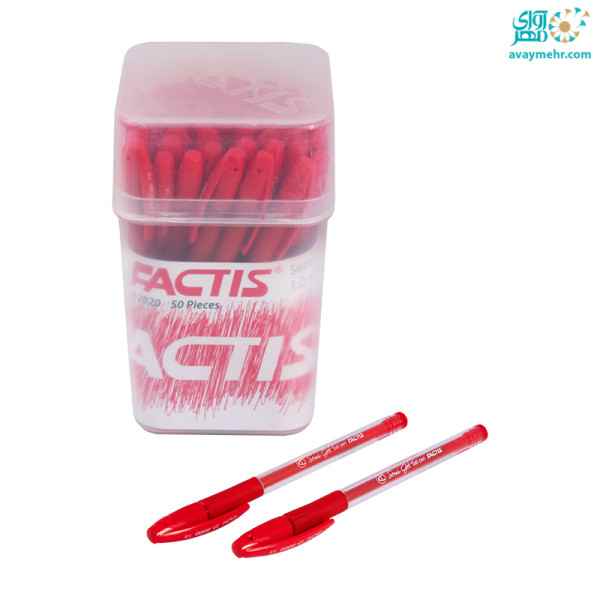 خودکار قرمز نوک 1 سمی ژل فکتیس (50 عددی)