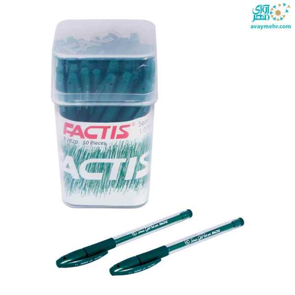 خودکار سبز نوک 1 سمی ژل فکتیس (50 عددی)