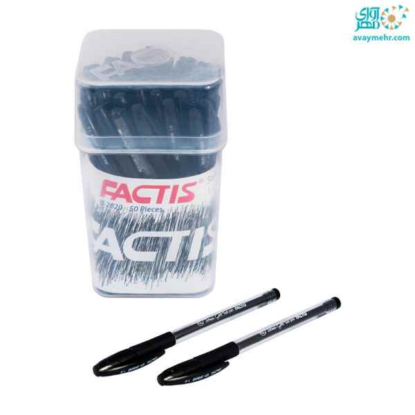 خودکار مشکی نوک1 سمی ژل فکتیس (50 عددی)