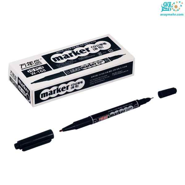 ماژیک دوسر سی دی نویسی مشکی صبا (بسته 10 عددی)