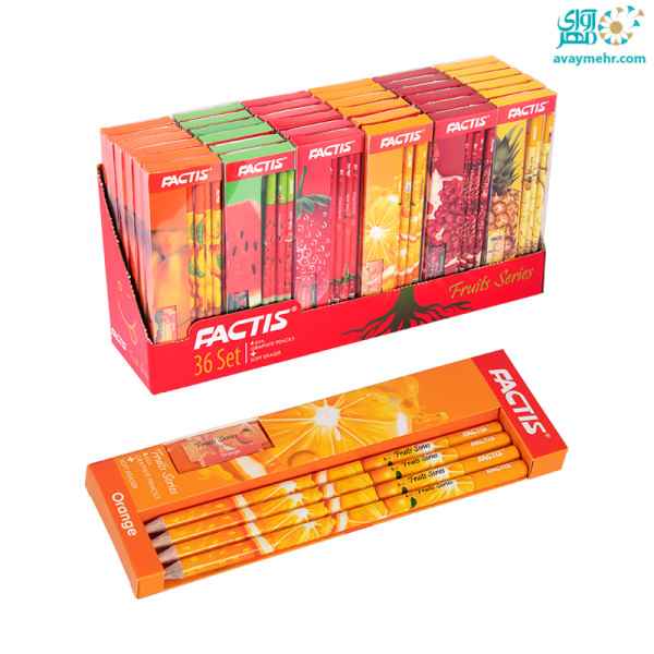 مداد مشکی طرح میوه فکتیس (لیوان 72 عددی) 