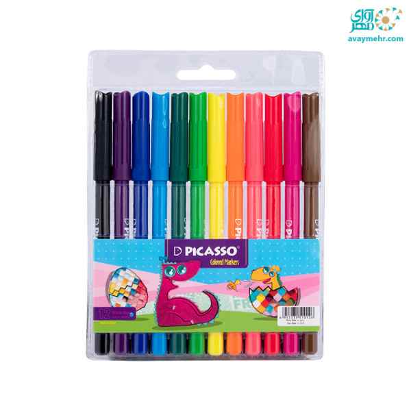 ماژیک نقاشی 12 رنگ  پیکاسو (بسته 24 عددی)