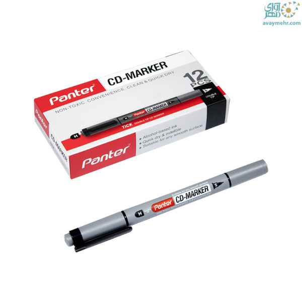 ماژیک سی دی دوسر مشکی پنتر (12 عددی)